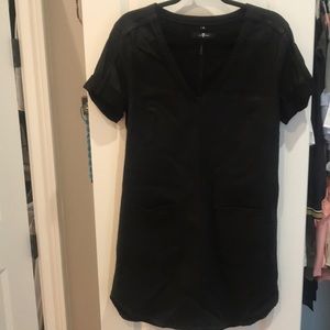 7 for all mankind black dress with pockets